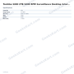 Toshiba S300 2TB 5400 RPM Surveillance Desktop Internal HDD