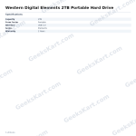 Western Digital Elements 2TB Portable Hard Drive