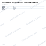 Seagate One Touch 2TB Black External Hard Drive