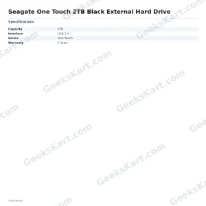 Seagate One Touch 2TB Black External Hard Drive