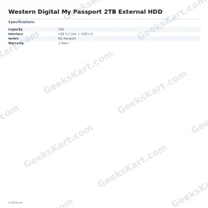 Western Digital My Passport 2TB External HDD