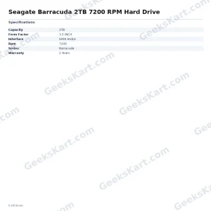 Seagate Barracuda 2TB 7200 RPM Hard Drive