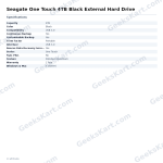 Seagate One Touch 4TB Black External Hard Drive