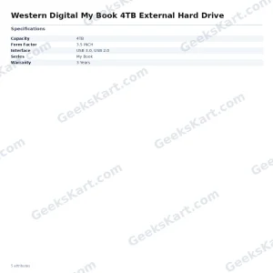 Western Digital My Book 4TB External Hard Drive