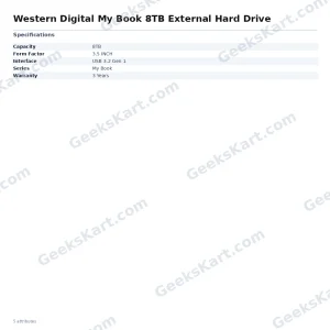 Western Digital My Book 8TB External Hard Drive