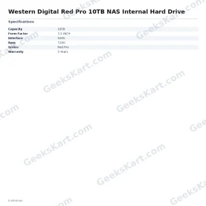 Western Digital Red Pro 10TB NAS Internal Hard Drive
