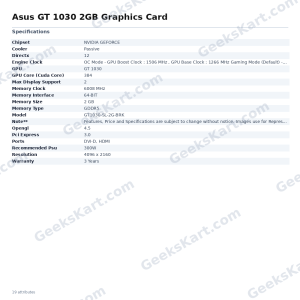 Asus GT 1030 2GB Graphics Card