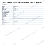 ZOTAC Gaming GeForce RTX 3050 Twin Edge OC 6GB GDDR6 GPU