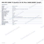 MSI RTX 5060 Ti Shadow 2X OC Plus 16GB GDDR7 Graphics Card
