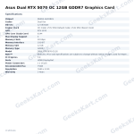 Asus Dual RTX 5070 OC 12GB GDDR7 Graphics Card