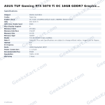 ASUS TUF Gaming RTX 5070 Ti OC 16GB GDDR7 Graphics Card