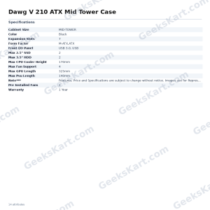 Dawg V 210 ATX Mid Tower Case