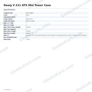 Dawg V 211 ATX Mid Tower Case