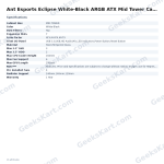 Ant Esports Eclipse White-Black ARGB ATX Mid Tower Case