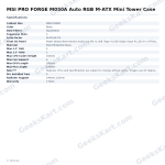 MSI PRO FORGE M050A Auto RGB M-ATX Mini Tower Case