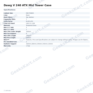 Dawg V 240 ATX Mid Tower Case
