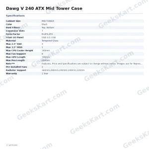 Dawg V 240 ATX Mid Tower Case