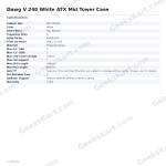 Dawg V 240 White ATX Mid Tower Case