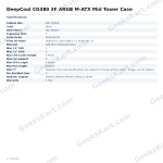 DeepCool CG380 3F ARGB M-ATX Mid Tower Case