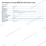 Ant Esports X2 LCD ARGB ATX Mid Tower Case