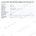 Cooler Master Elite 502 White ARGB E-ATX Mid Tower Case