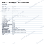 Asus A21 White M-ATX Mid Tower Case