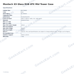 Montech X3 Glass RGB ATX Mid Tower Case