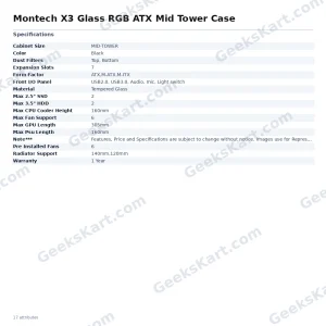 Montech X3 Glass RGB ATX Mid Tower Case