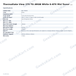 Thermaltake View 270 TG ARGB White E-ATX Mid Tower Case