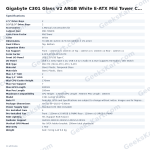 Gigabyte C301 Glass V2 ARGB White E-ATX Mid Tower Case