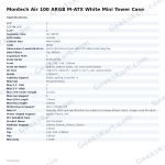 Montech Air 100 ARGB M-ATX White Mini Tower Case
