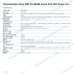 Thermaltake View 380 TG ARGB Snow ATX Mid Tower Case