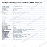Gigabyte C500 Panoramic Stealth ICE ARGB White ATX Mid Tower Case