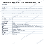 Thermaltake Ceres 330 TG ARGB E-ATX Mid Tower Case (Hydrangea Blue)
