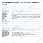 MSI MAG PANO M100R PZ ARGB M-ATX Mini Tower Case