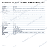 Thermaltake The Tower 200 White M-ITX Mini Tower Case