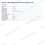 Dawg Y 820 ARGB ATX Mid Tower White Case
