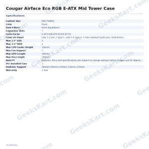 Cougar Airface Eco RGB E-ATX Mid Tower Case