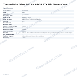 Thermaltake View 390 Air ARGB ATX Mid Tower Case