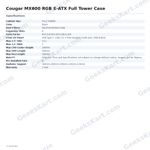 Cougar MX600 RGB E-ATX Full Tower Case