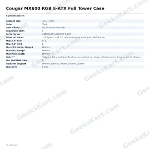 Cougar MX600 RGB E-ATX Full Tower Case