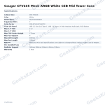 Cougar CFV235 Mesh ARGB White CEB Mid Tower Case