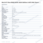 Nzxt H7 Flow RGB White 2024 Edition E-ATX Mid Tower Case