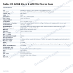 Antec C7 ARGB Black E-ATX Mid Tower Case