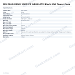 MSI MAG PANO 100R PZ ARGB ATX Black Mid Tower Case