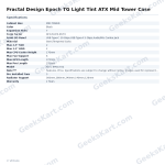 Fractal Design Epoch TG Light Tint ATX Mid Tower Case