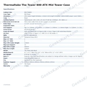 Thermaltake The Tower 600 ATX Mid Tower Case