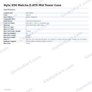 Hyte X50 Matcha E-ATX Mid Tower Case