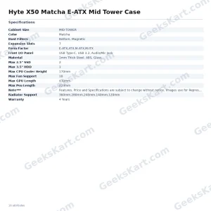 Hyte X50 Matcha E-ATX Mid Tower Case