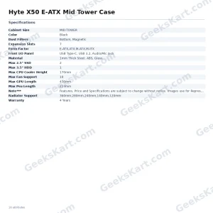 Hyte X50 E-ATX Mid Tower Case